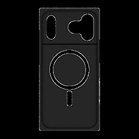 iPhone 17 Pro Max FLAUNT Square Faux Leather MagSafe Case - Black Crocodile