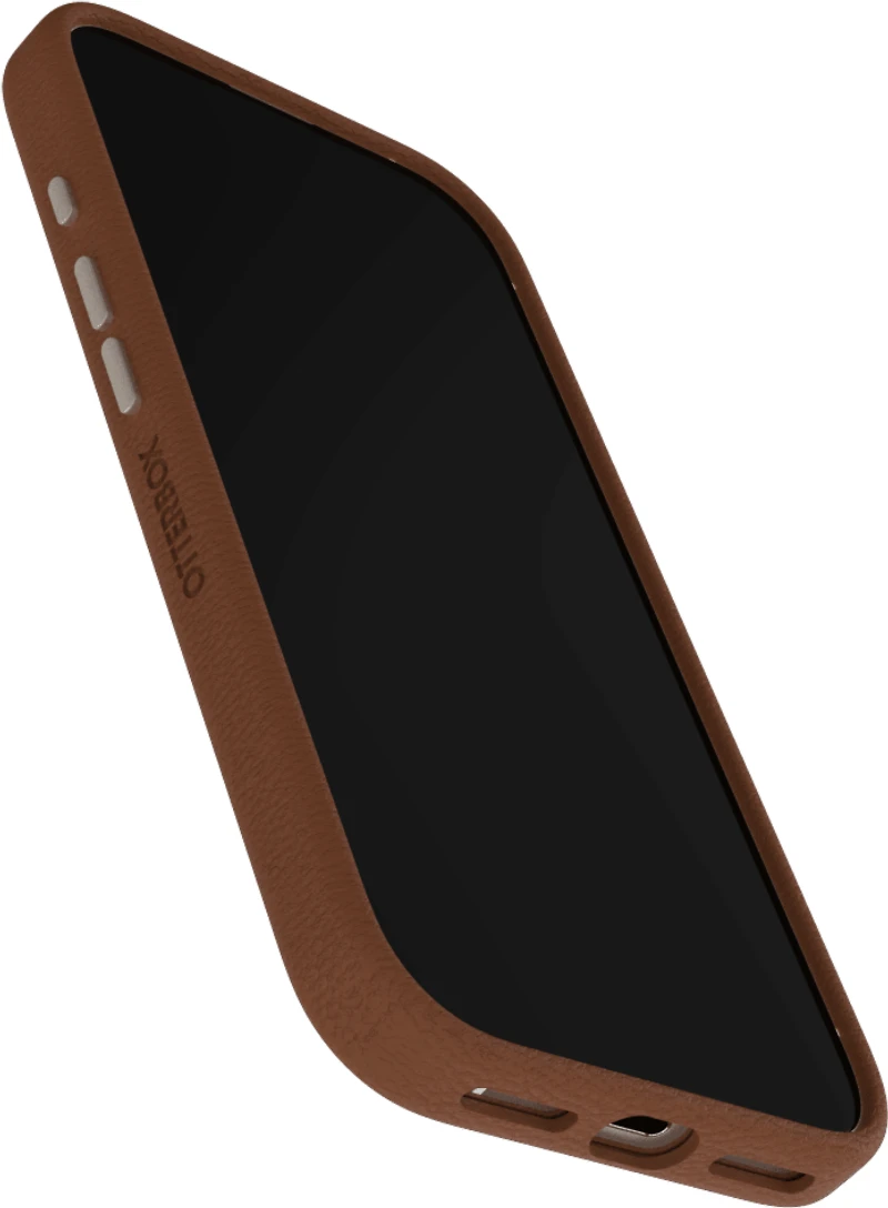 OtterBox - Symmetry Cactus Leather MagSafe Case with Camera Control for Apple iPhone 17 - Desert Saddle