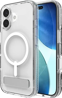 ZAGG - Crystal Palace Snap Case with Kickstand for Apple iPhone 17 - Clear