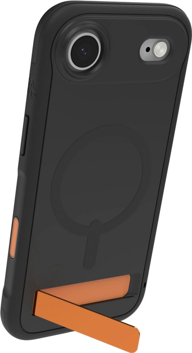 iPhone Air ZAGG Graphene Sedona Snap Kickstand Case - Flood Black/Orange