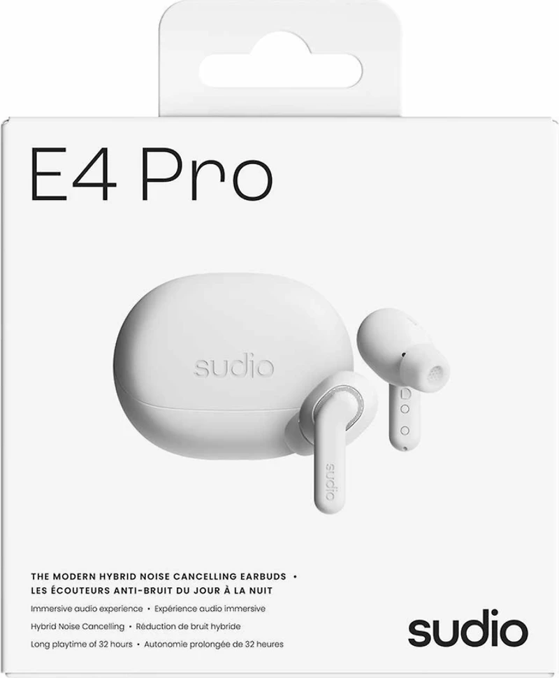 Sudio - E4 Pro True Wireless ANC Headphones White