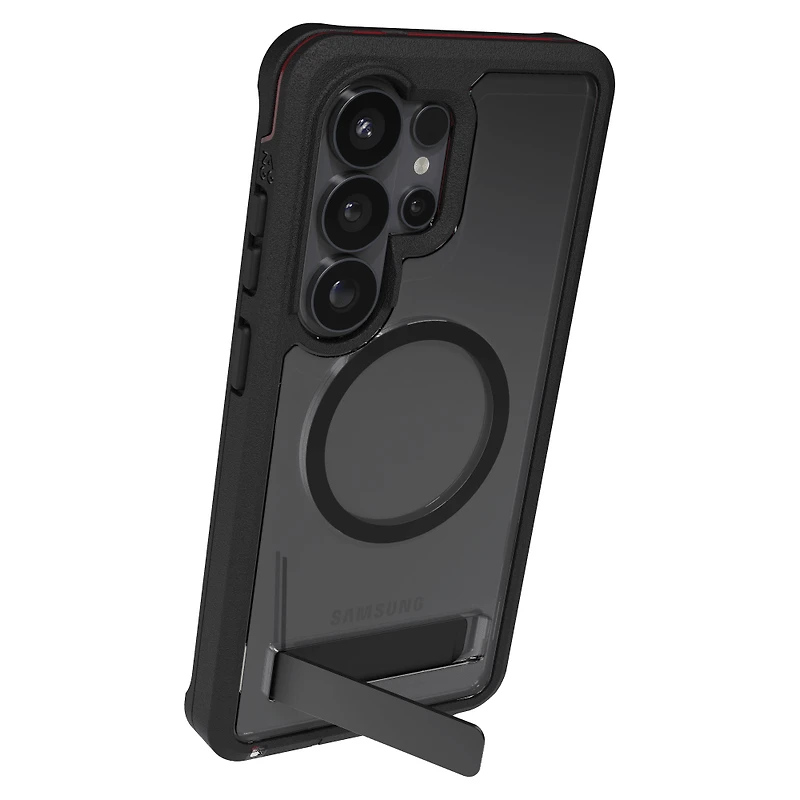 ZAGG - Rainier Snap Case with Kickstand for Samsung Galaxy S26 Ultra - Smoke Black