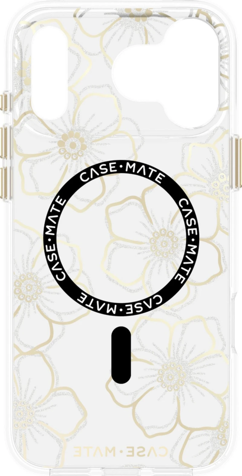 Case-Mate - Floral Gems MagSafe Case for Apple iPhone 17 Pro Max - Gold
