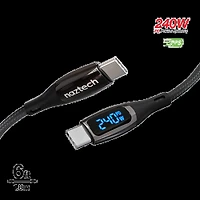 Naztech 6 ft DigiWATT 240W USB-C to USB-C Digital Fast Charge Cable with LED Power Display