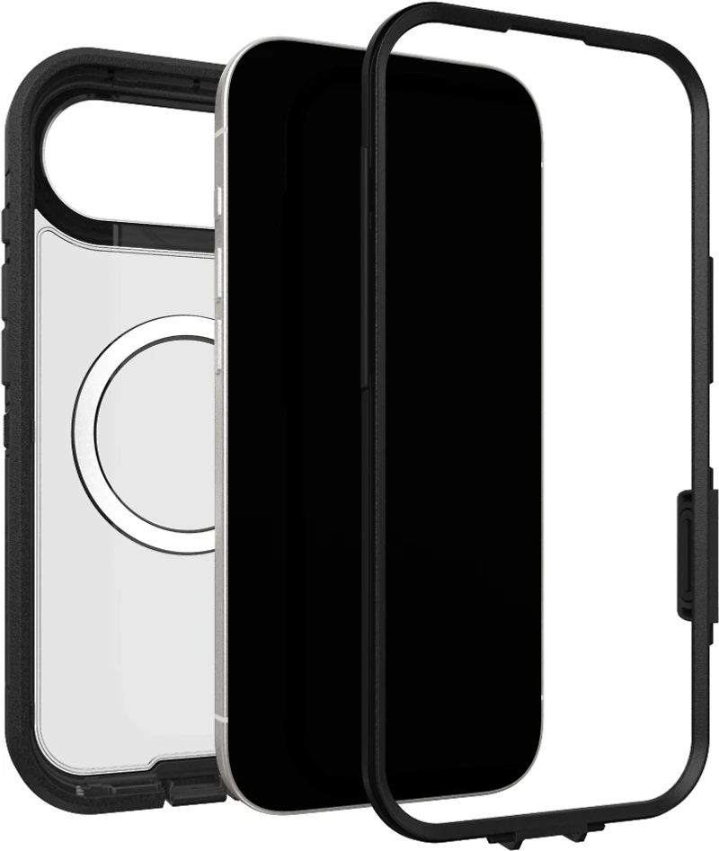 OtterBox 7798449 Étui Defender Pro XT Clear MagSafe avec Contrôle de la Caméra Dark Side (Noir) pour iPhone Air