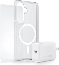 Samsung Galaxy S26+ HyperGear Bundle - 30W Hub, Glass, Case w/ Magsafe clear