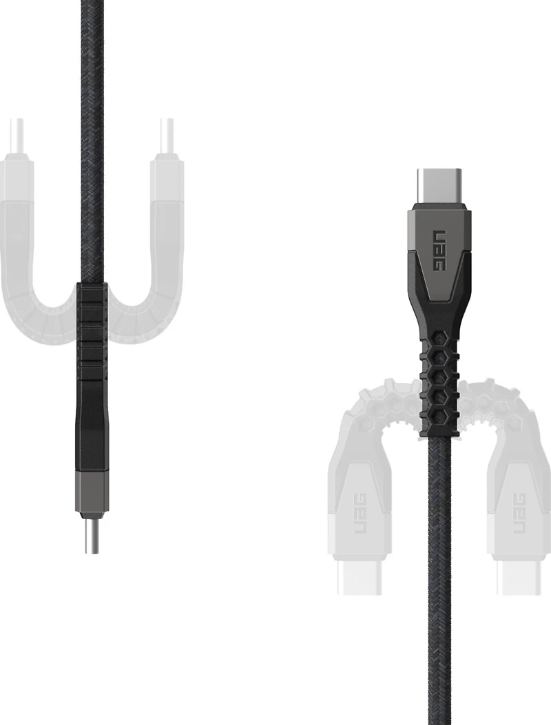 Urban Armor Gear Uag - Rugged Kevlar Usb C To Usb C 5ft Power Cable - Black And Grey