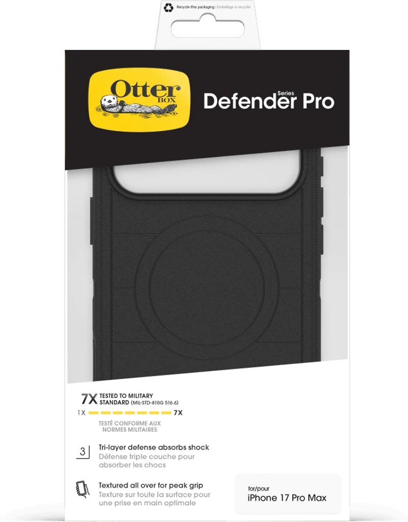 OtterBox 7798429 Étui Defender Pro MagSafe avec Contrôle de la Caméra Noir pour iPhone 17 Pro Max