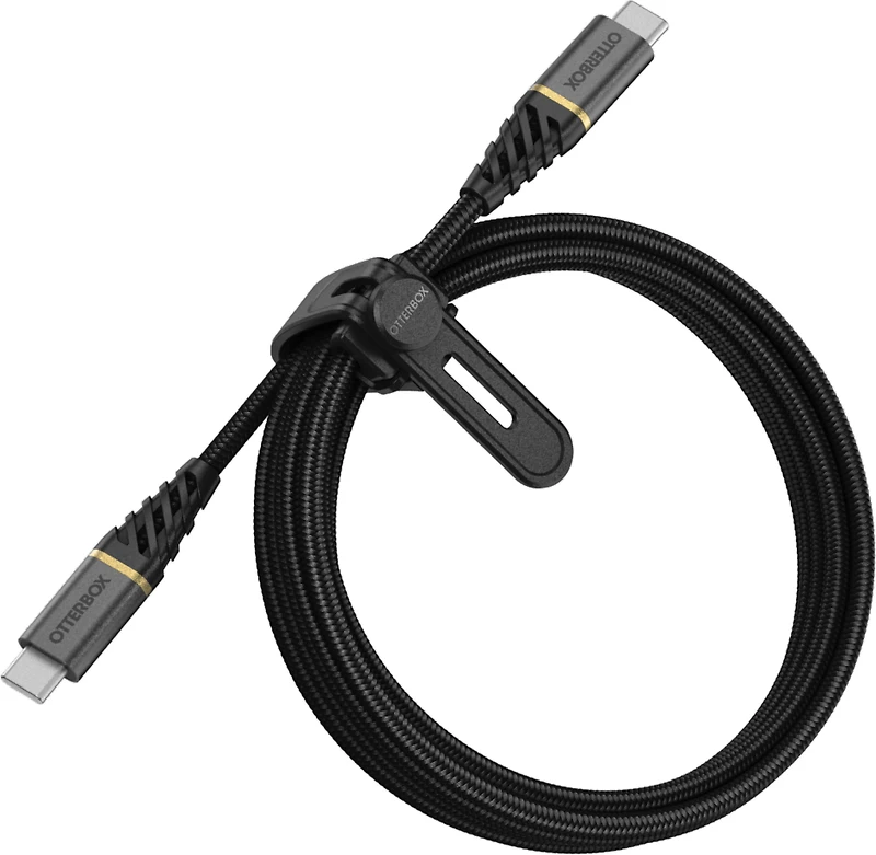 OtterBox 7880977 Câble de Charge/Sync Premium USB-C vers USB-C 6 pieds Noir