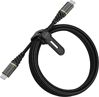 OtterBox 7880977 Câble de Charge/Sync Premium USB-C vers USB-C 6 pieds Noir