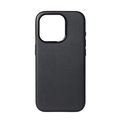 Decoded - Leather Backcover for iPhone 15 Plus - Black