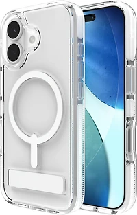 ZAGG - Santa Cruz Snap MagSafe Case with Kickstand for Apple iPhone 17 - White