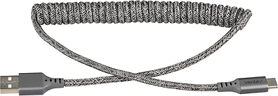 Ventev COILCABACVNV Câble de Charge/Sync Helix Coiled USB-C 1 pieds Gris