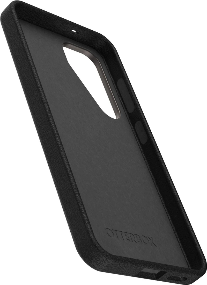 OtterBox - Symmetry Cactus Leather Case for Samsung Galaxy S25 - Noir Ash