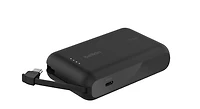 Belkin - BoostCharge Power Bank with Integrated Cable 10,000 mAH - Black