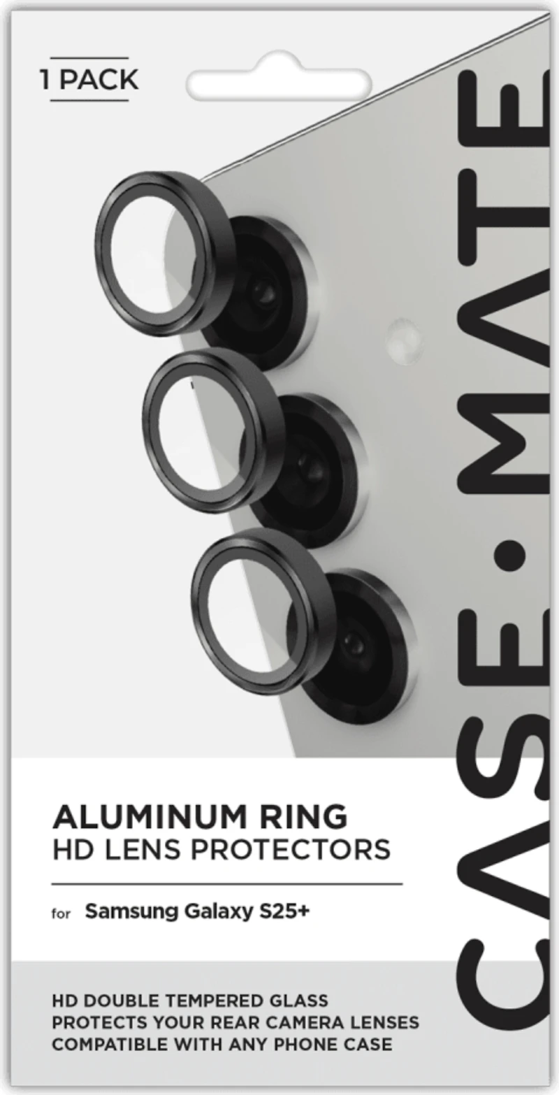 Samsung Galaxy S25+ Case-Mate Aluminum Ring Glass Lens Protector - Black