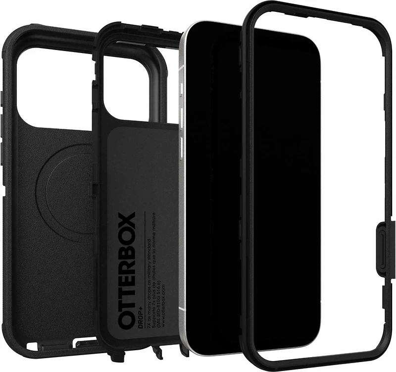 OtterBox - Defender Pro MagSafe Case w/Holster Black for iPhone 17 Pro Max in Bulk Packaging