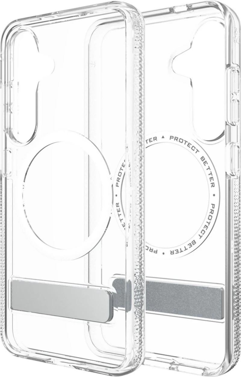 Samsung Galaxy S25 ZAGG Graphene Crystal Palace Snap Kickstand Case - Clear