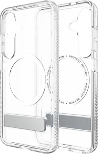 Samsung Galaxy S25 ZAGG Graphene Crystal Palace Snap Kickstand Case - Clear