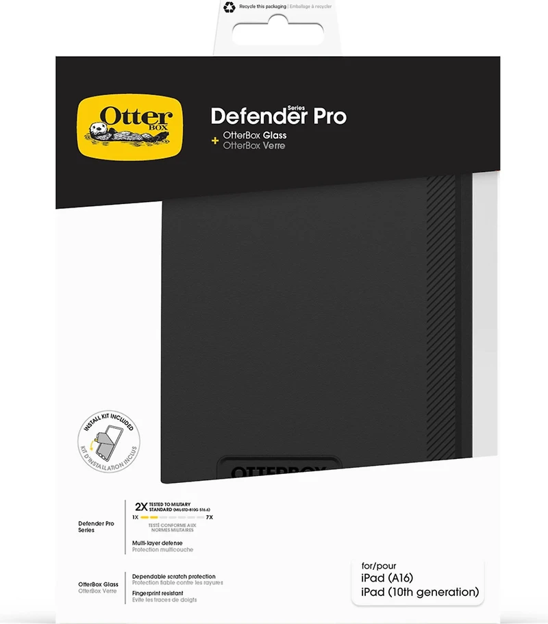 iPad A16/iPad 10th Gen Otterbox Defender Pro + Glass - Black