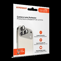 iPhone 17 Pro/Pro Max HyperGear Tempered Glass Camera Rings Lens Protection - 2 Pack