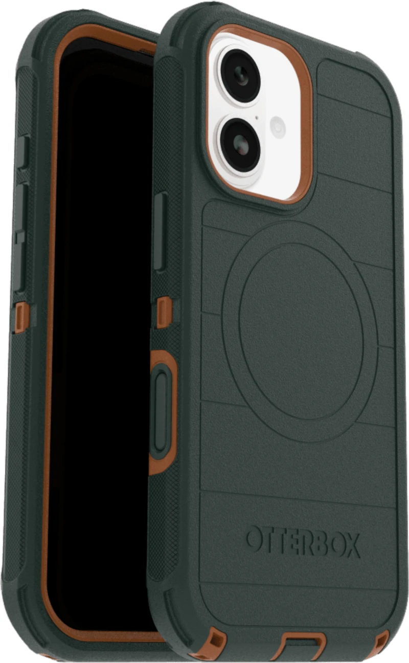 OtterBox Étui Defender Pro MagSafe avec Contrôle de la Caméra Coopersmith (Vert) pour iPhone 17