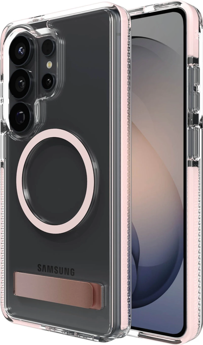 Samsung Galaxy S26 Ultra ZAGG Graphene Santa Cruz Snap Kickstand Case - Pink Sorbet