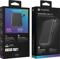 Mophie - Powerstation Plus 2024 Power Bank 5000 Mah - Black