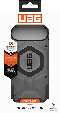 Google Pixel 11 XL UAG Pathfinder Clear w/Magnet Case - Ash/Black