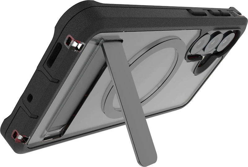 ZAGG - Rainier Snap Case with Kickstand for Samsung Galaxy S26 - Smoke Black