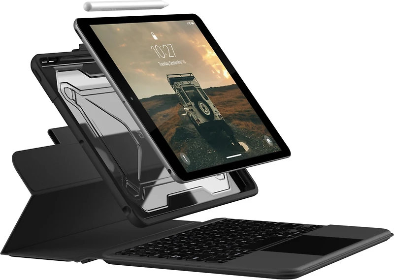 UAG - iPad 10.2" (2019-2021) (7th-9th Gen) Rugged Bluetooth Keyboard w/Trackpad Case - Black