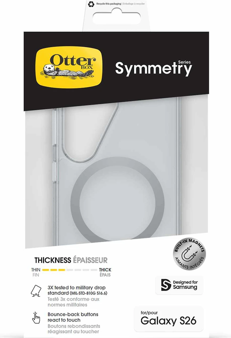 OtterBox 77000067 Étui Symmetry Clear avec Magnets Clear pour Samsung Galaxy S26
