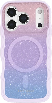 Kate Spade KS057330 Étui Wavy MagSafe Opal Glitter pour iPhone 17 Pro