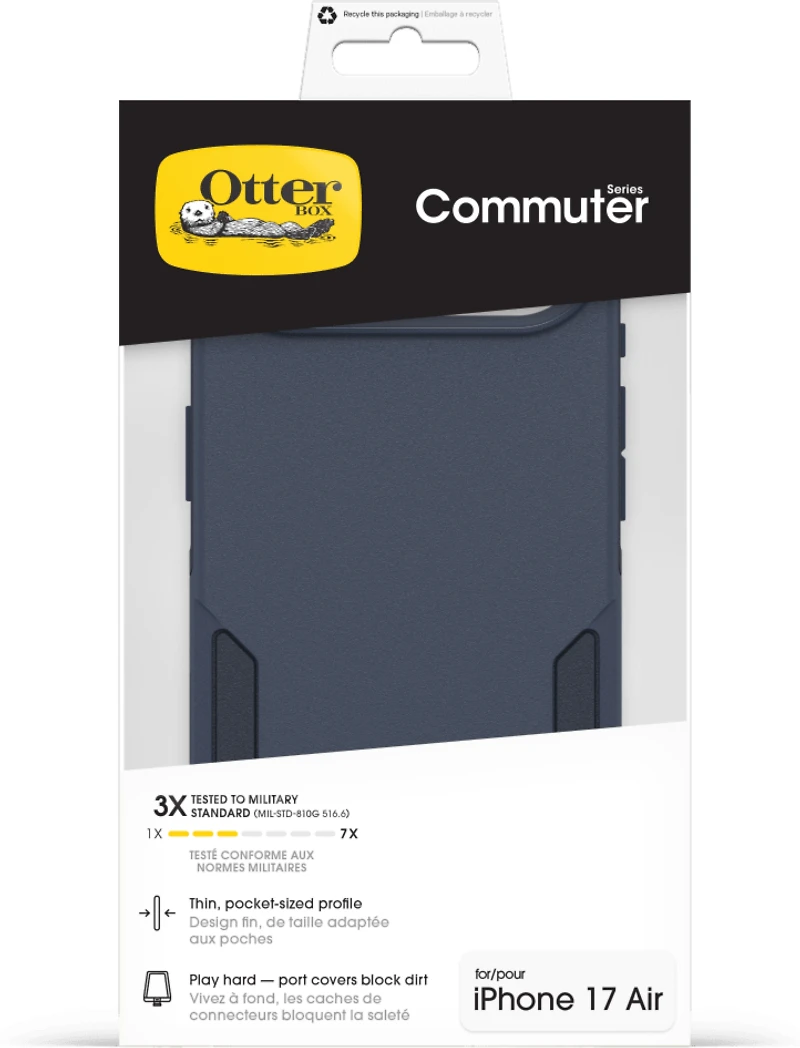 OtterBox 7798316 Étui Commuter MagSafe avec Contrôle de la Caméra Riverside (Bleu) pour iPhone Air