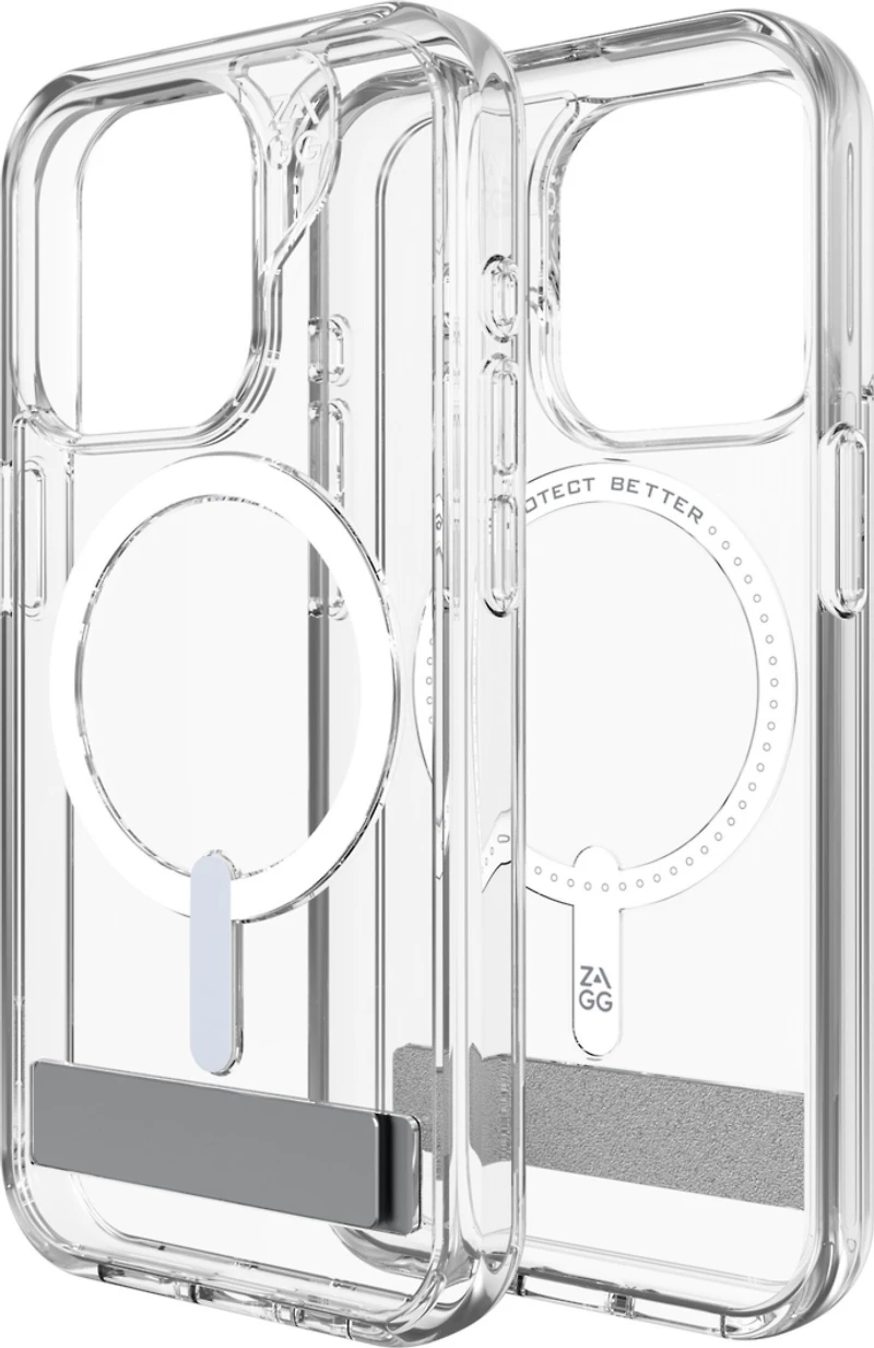 iPhone 15 Pro ZAGG (GEAR4) Crystal Palace Snap Kickstand Case - Clear