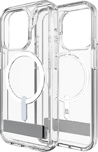 iPhone 15 Pro ZAGG (GEAR4) Crystal Palace Snap Kickstand Case - Clear