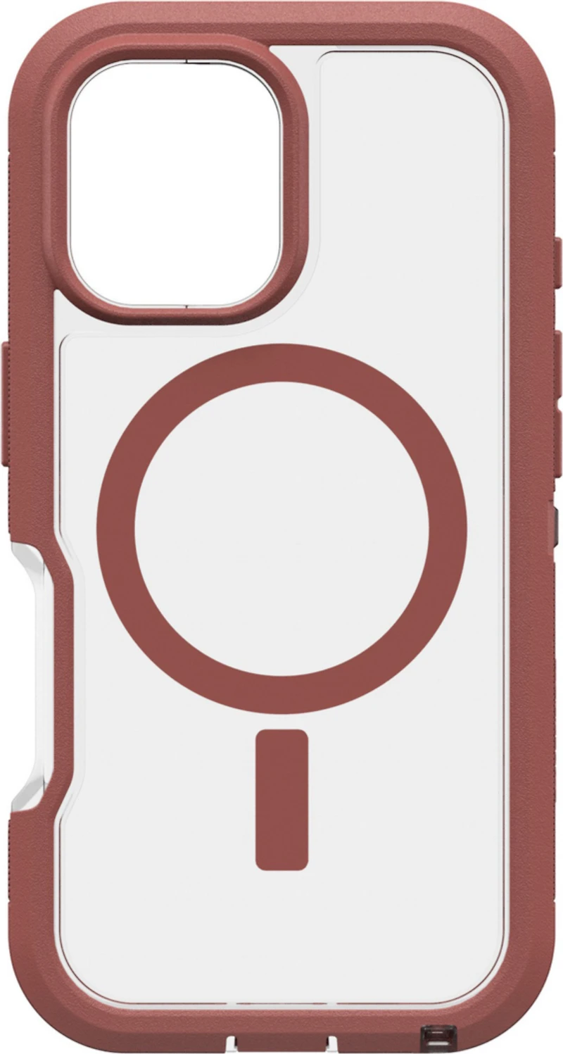 iPhone 16 Otterbox Defender XT Clear Pro w/ MagSafe Series Case - Clear/Red