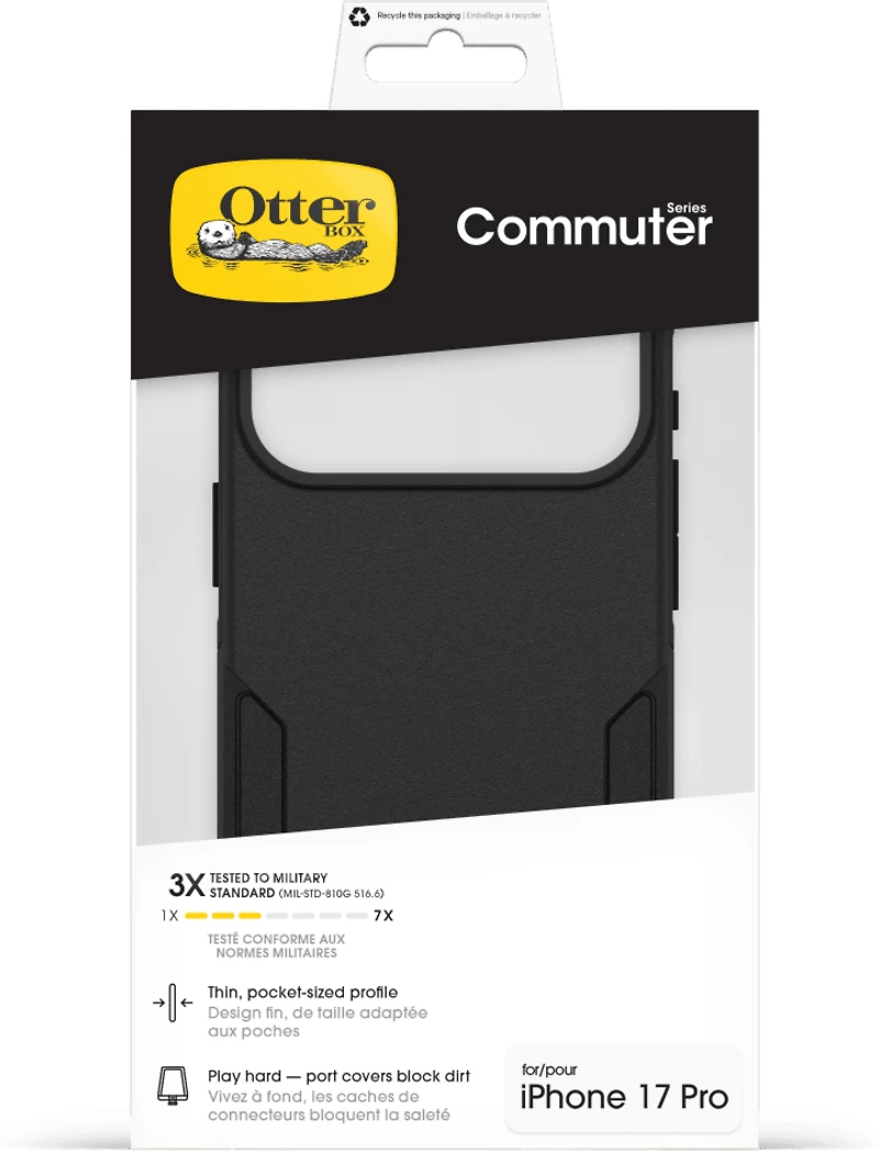 OtterBox - Commuter MagSafe Case w/Camera Control Black for iPhone 17 Pro