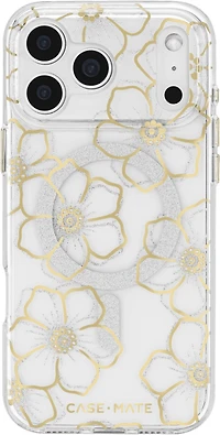 Case-Mate - Floral Gems MagSafe Case for Apple iPhone 17 Pro Max - Gold
