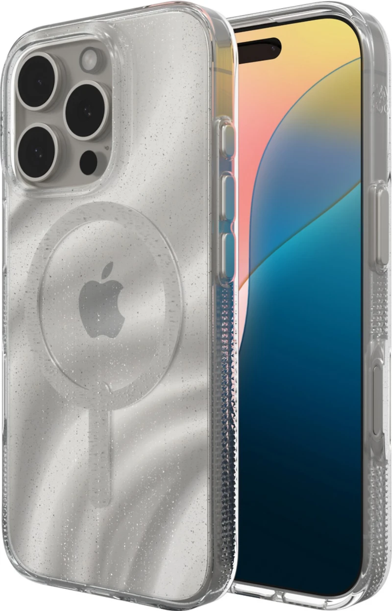 iPhone 16 Pro ZAGG Graphene Milan Snap Case - Swirl Glitter