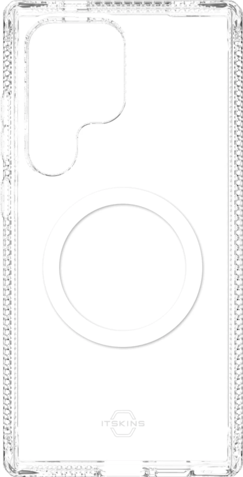 ITSKINS SGZUHMACRTRSP Étui Hybrid_R Clear Compatible avec MagSafe Transparent pour Samsung Galaxy S25 Ultra
