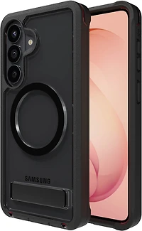 ZAGG - Rainier Snap Case with Kickstand for Samsung Galaxy S26 Plus - Smoke Black