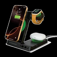 HyperGear 6-in-1 Foldable Wireless Charging Stand Compatible with Samsung & Apple Watch