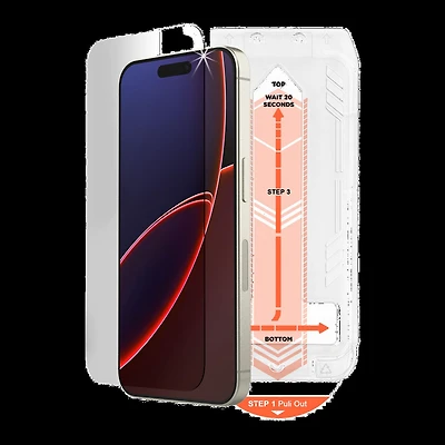 iPhone 17 Pro Max HyperGear Tempered Glass Screen Protector w/Dust Removal Applicator Tray