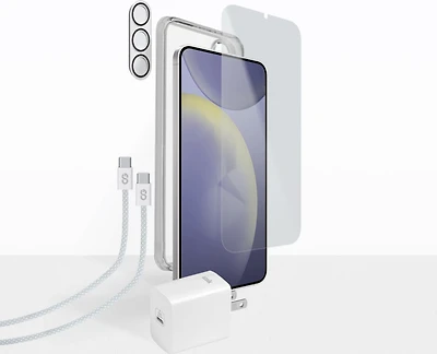 LOGiiX Ensemble Essentiel pour Samsung Galaxy S24 - Blanc