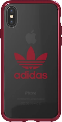 ADIDAS étui pour iPhone X, transparent/rouge
