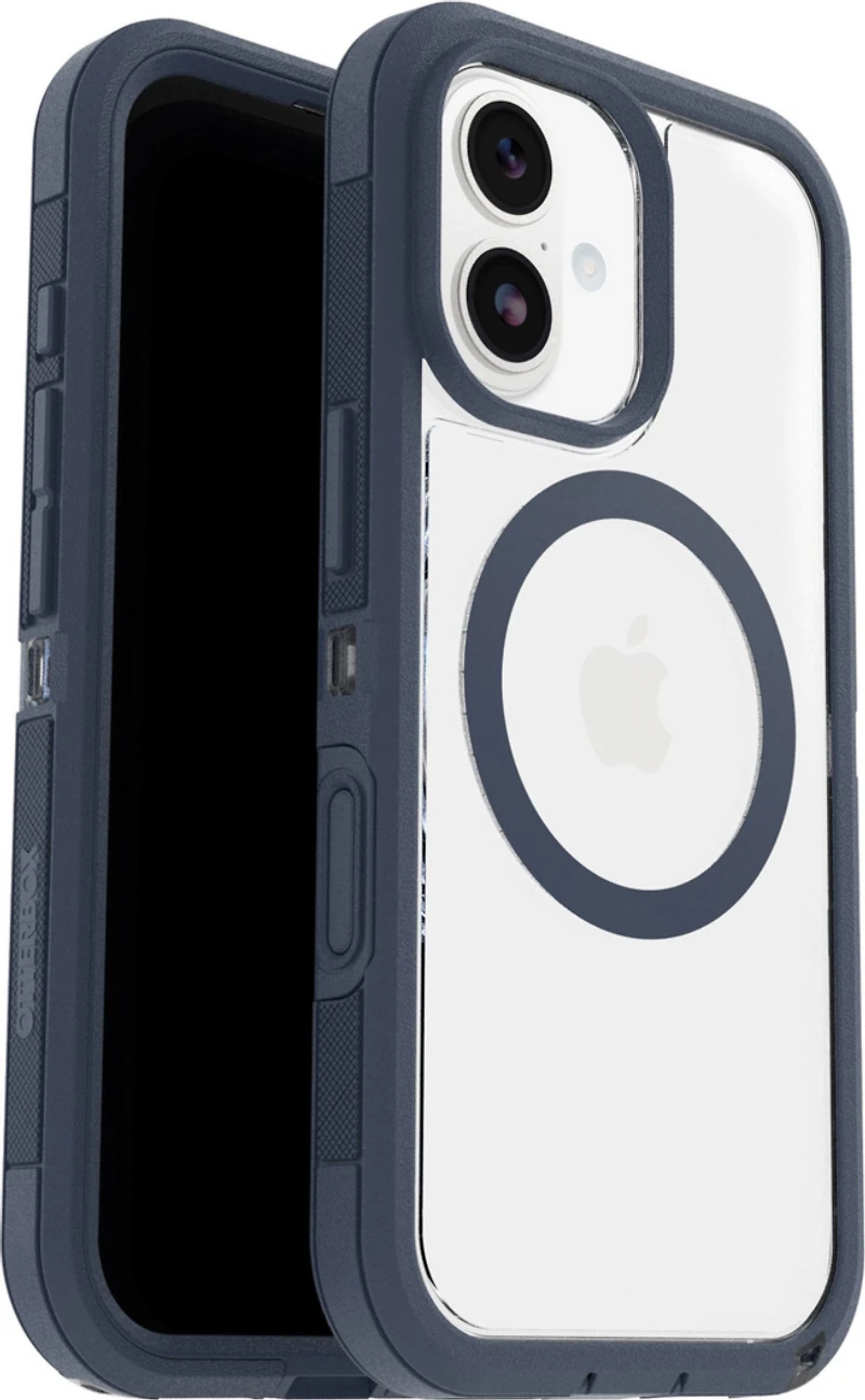 OtterBox 7798438 Étui Defender Pro XT Clear MagSafe avec Contrôle de la Caméra Bootcut (Bleu) pour iPhone 17