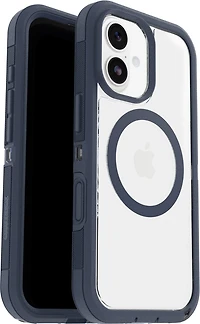 OtterBox 7798438 Étui Defender Pro XT Clear MagSafe avec Contrôle de la Caméra Bootcut (Bleu) pour iPhone 17