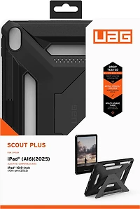 UAG - Scout+ Case with Kickstand for iPad 11 2025 (11th Gen)/iPad 10.9 2022 (10th Gen) - Black