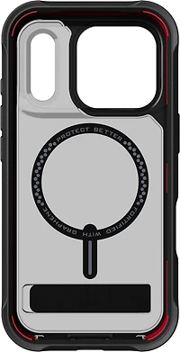 ZAGG - Rainier Snap MagSafe Case with Kickstand for Apple iPhone 17 Pro - Smoke Black